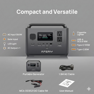 محطة طاقة شمسية متنقلة Portable Power Station AF-P040 | شحن سريع ونظام UPS.