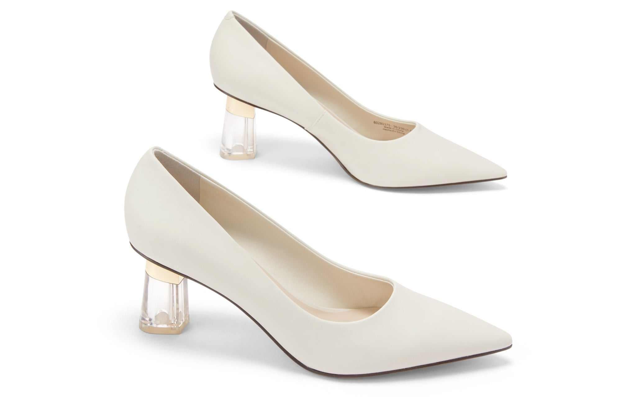 حذاء Pumps نسائي مدبب بكعب شفاف CHARLES & KEITH.