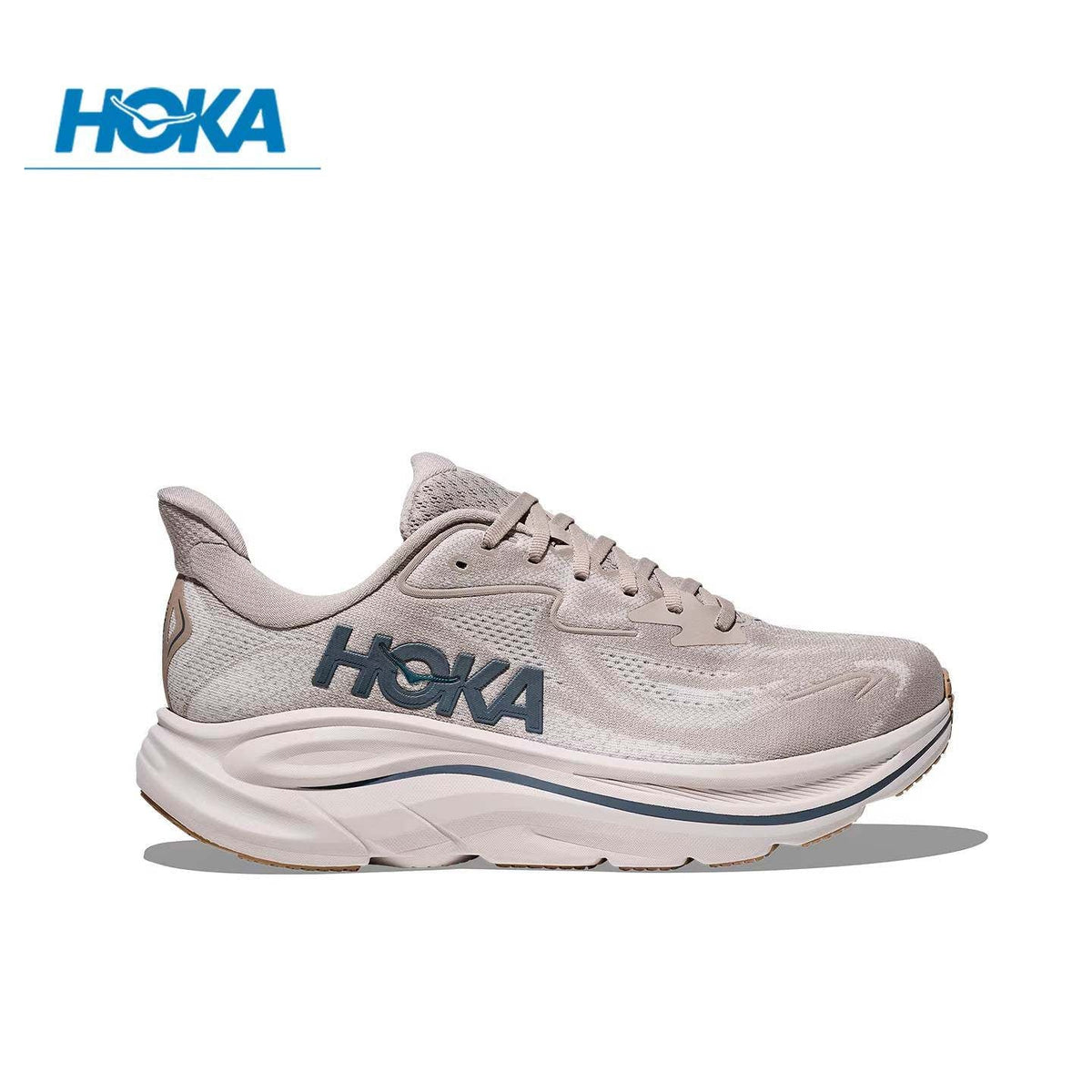 حذاء HOKA Clifton 10 من الأمام يوضح شكل النعل السفلي