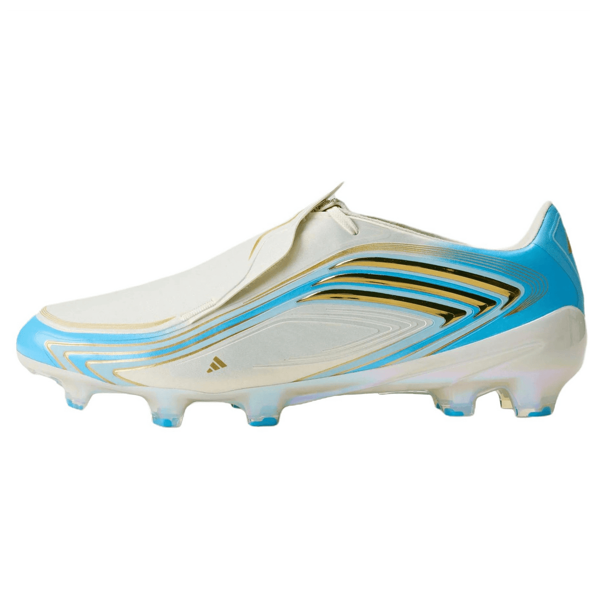 احذية كرة قدم اديداس F50 Messi Elite FG باللون الأبيض والأزرق