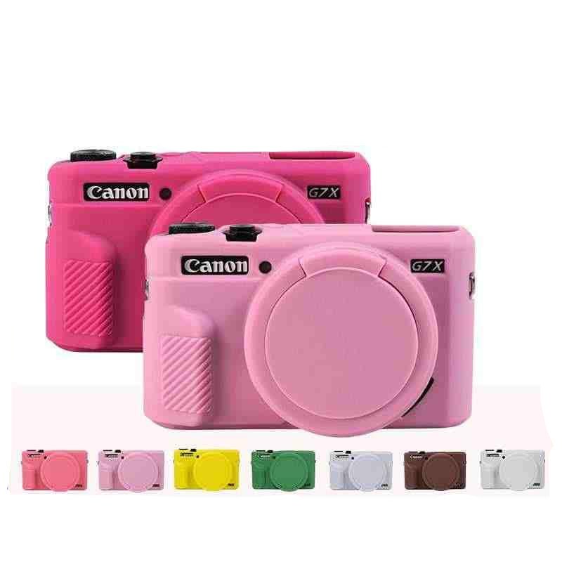 غطاء سيليكون بلون أخضر جيلي يلائم كاميرا Canon G7X Mark II بحواف مرنة حول الهيكل
