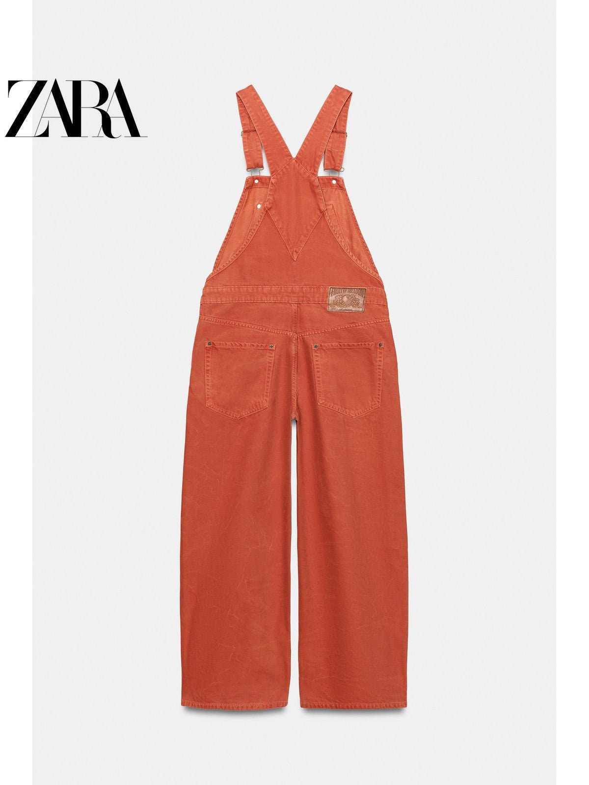 أوفرول جينز برتقالي Zara x Fruit of the Loom ملابس نسائية - رفعة
