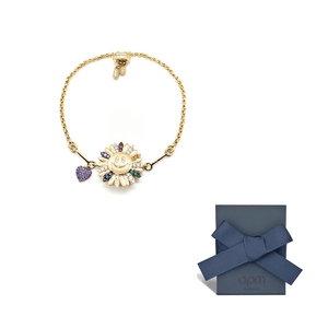 apm monaco rainbow daisy light luxury 925 silver bracelet for women - رفعة