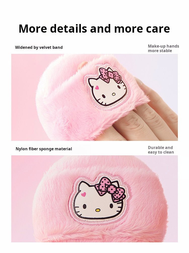 إسفنجة مكياج Hello Kitty لتوزيع البودرة فائقة النعومة - رفعة