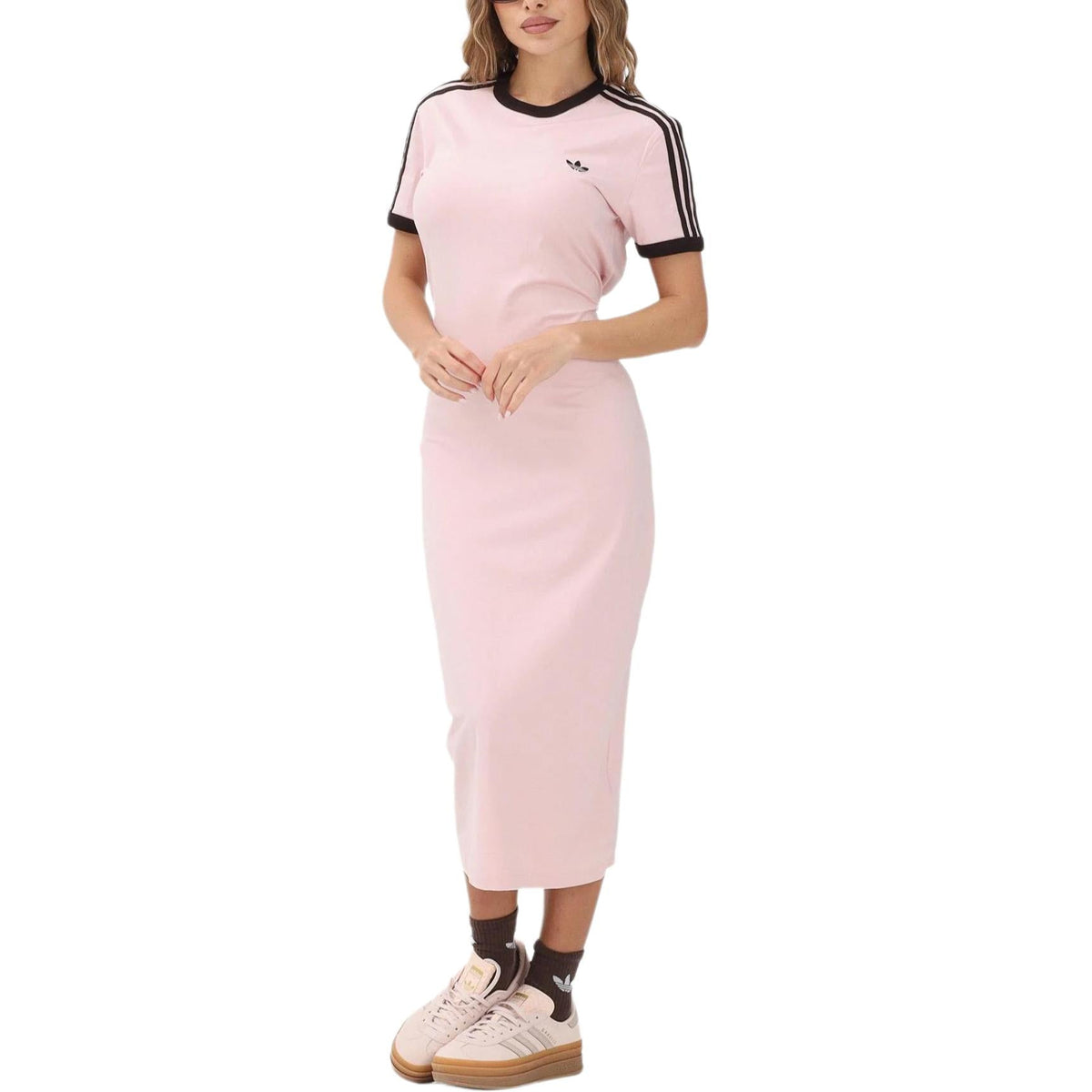 أصلي 100% فستان adidas Originals نسائي وردي - رفعة