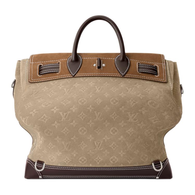 أصلي 100% حقيبة كتف Louis Vuitton شامواه بني - رفعة