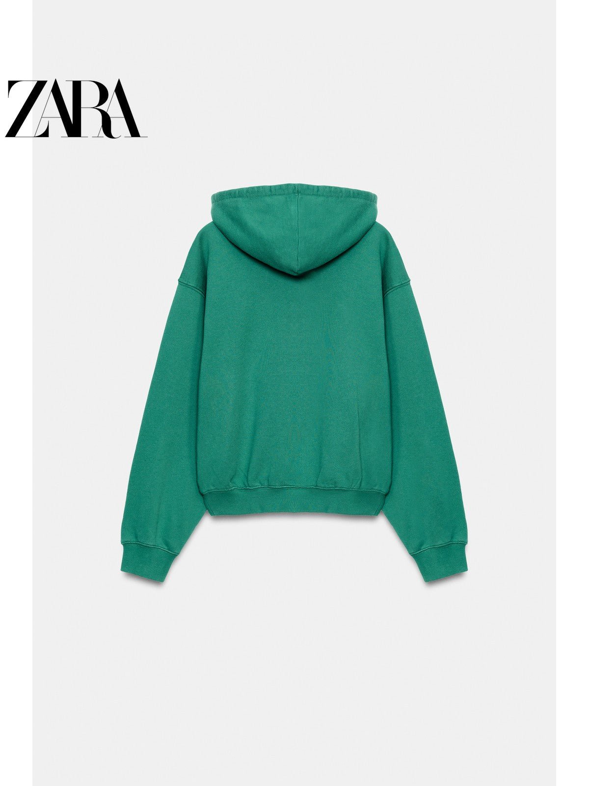 أصلي 100% هودي ZARA أخضر بتفاصيل بنفسجية - رفعة