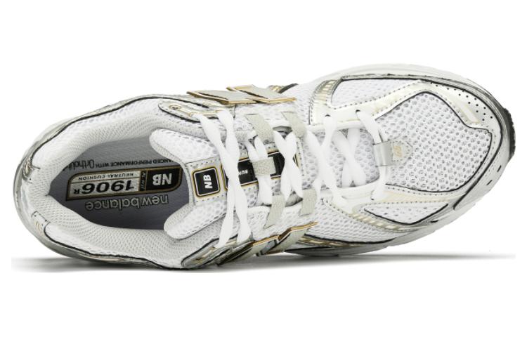أصلي 100% حذاء New Balance 1906R باللون الأبيض والذهبي - رفعة