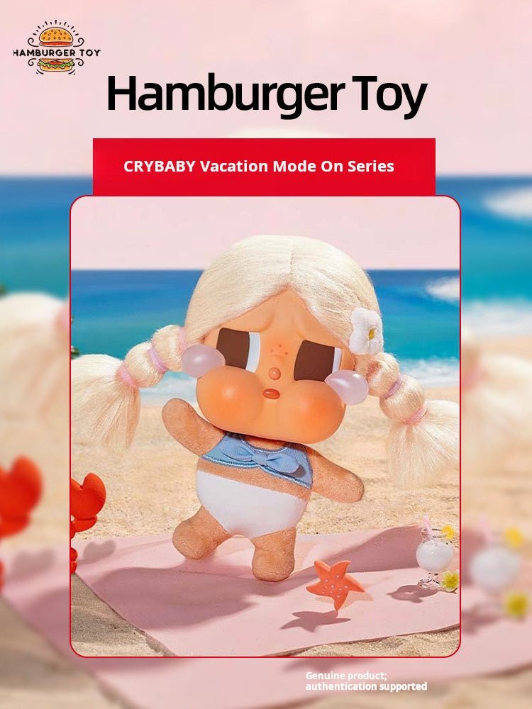 أصلي 100% ميدالية CRYBABY Vacation Mode On من POP MART - رفعة