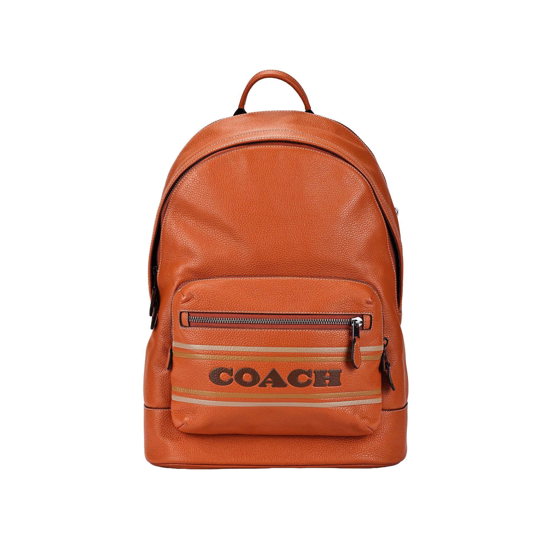 100% authentic Coach leather backpack in orange – رفعة