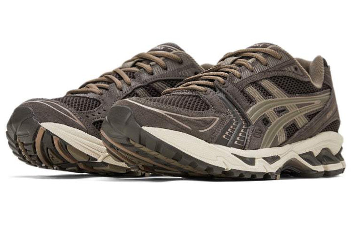 حذاء أسكس جيل-كاياو 14 بني اصدار محدود بتصميم شبكي وتقنية امتصاص صدمات عالية للركض اليومي والأناقة