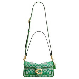 COACH x BRAIN DEAD Collaboration Soft Tabby 25 Brand Logo Fabric Blend Leather Single Shoulder Bag Medium Women's Kelly Green