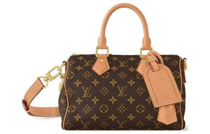 حقيبة Louis Vuitton Speedy 25 Monogram بنقشة كلاسيكية.