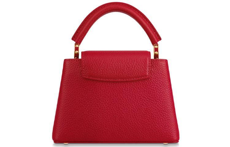 حقيبة Louis Vuitton Capucines جلد أحمر فاخرة.