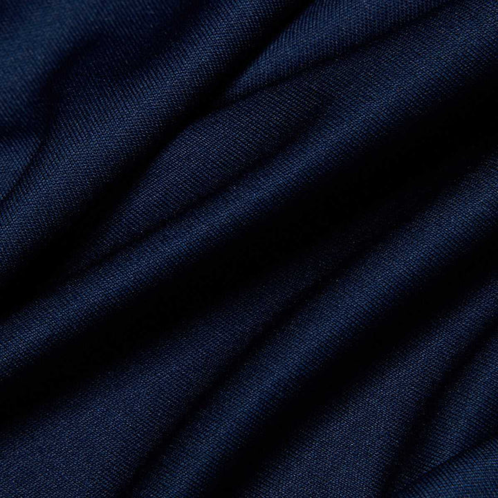 adidas men's striped crew neck t-shirt in dark navy fabric, ideal for summer wear.