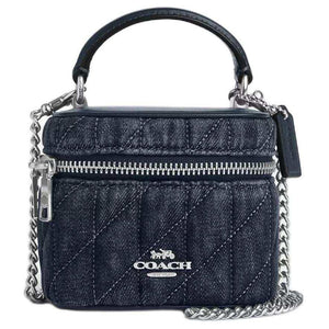 COACH Trail 12 Silver Tote Mini Blue.