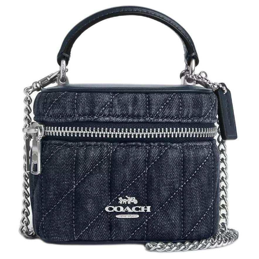 COACH Trail 12 Silver Tote Mini Blue.