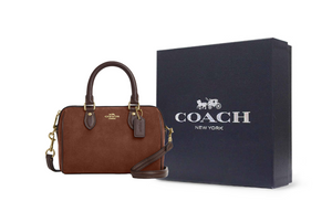 COACH Rowan 17  Boston  Tote Small Vintage Brown.