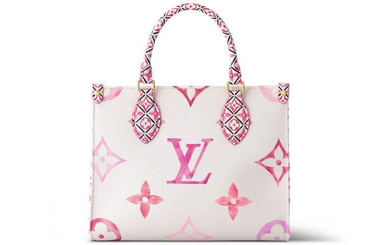 حقيبة Louis Vuitton Onthego PM فاخرة باللون الوردي Monogram.