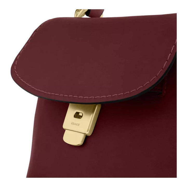 COACH Emory 25 Metal Hardware Crossbody Smooth Leather Tote Bag Medium Women's Maroon