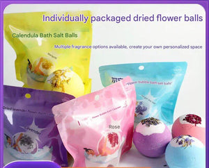 Bath Bombs فوار استحمام طبيعي بالزهور والزيوت العطرية - رفعة