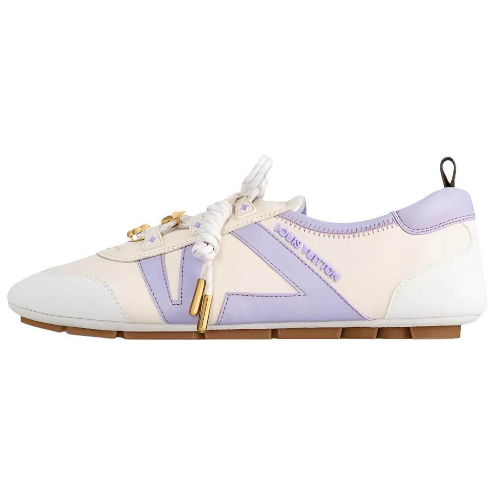 حذاء Louis Vuitton Sneakers نسائي باللون الأبيض والبنفسجي.