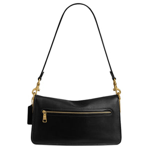 COACH x BRAIN DEAD Collaboration Soft Tabby 26 Pin Decoration Cowhide Single Shoulder Bag Medium Unisex Couple Style Black