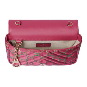 GUCCI GG Marmont canvas shoulder mini pink.