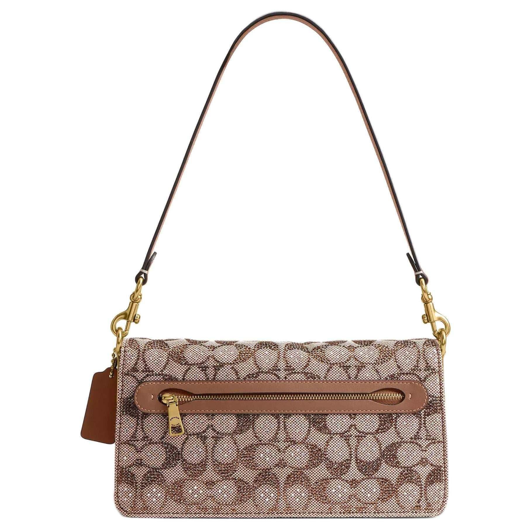 Coach Tabby 26 |👜✨ حقيبة كاجوال فاخرة مع تفاصيل الكريستال والنابا.