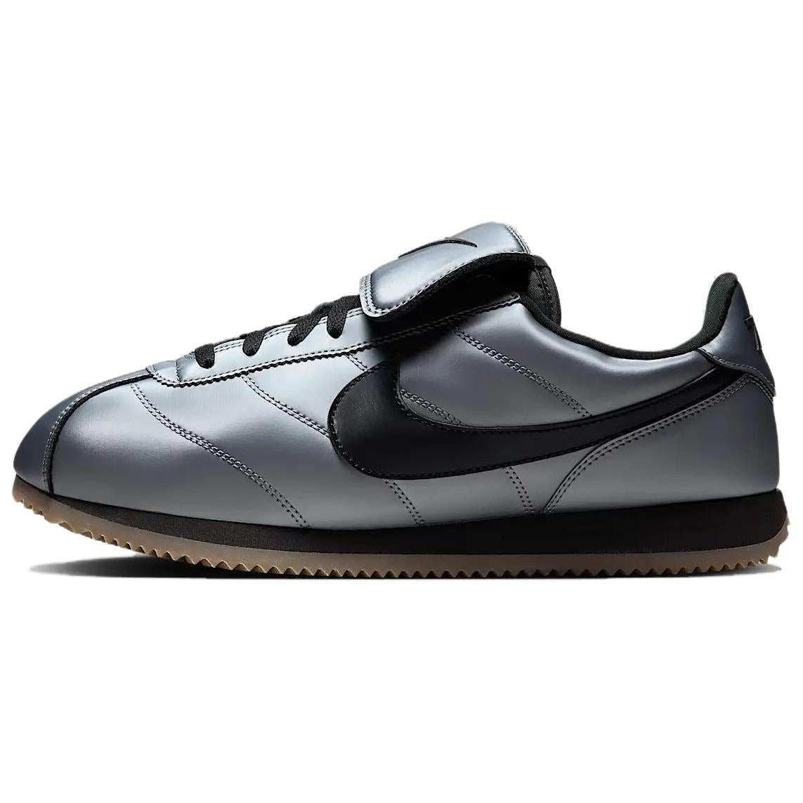 Nike Cortez LEATHER Grey Black Silver.