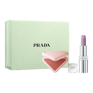 بلاشر برادا وبلسم شفاه طقم مكياج بشعار PRADA 3.5 غ و3.8 غ - رفعة