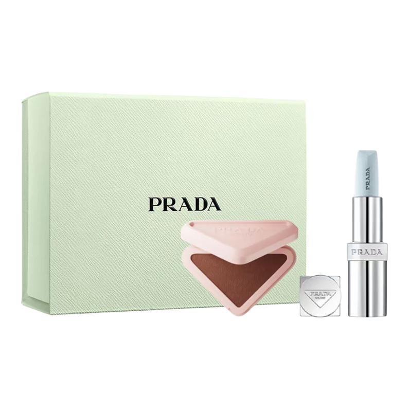 طقم مكياج بشعار PRADA بلاشر وبلسم شفاه، لقطة 6
