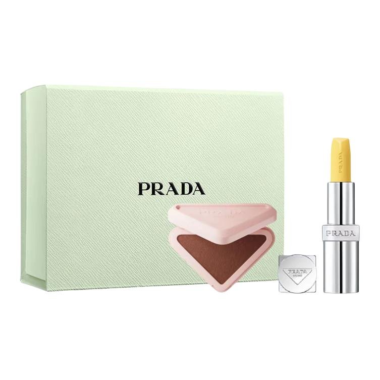 طقم مكياج بشعار PRADA بلاشر وبلسم شفاه، لقطة 7
