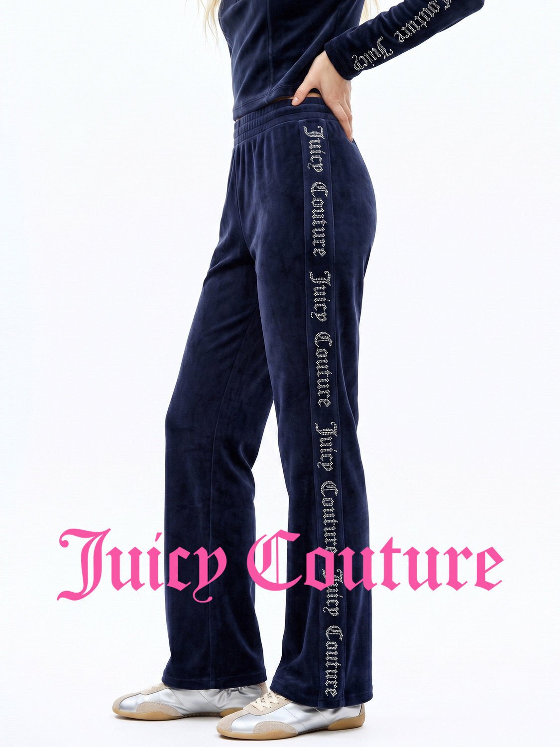 بنطال مخمل نسائي طويل مرن Juicy Couture - رفعة