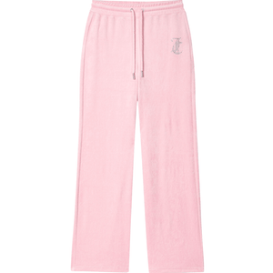 بنطال نسائي مخملي Juicy Couture بقصة مستقيمة وأحجار لامعة - رفعة