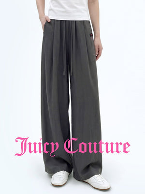 بنطال نسائي واسع بساق مستقيمة بمزيج الكتان Juicy Couture - رفعة