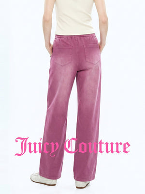 بنطال رياضي نسائي Juicy Couture بقصة مستقيمة وردي - رفعة
