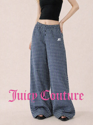 بنطلون نسائي واسع بنقشة مربعات وخصر مطاطي Juicy Couture - رفعة