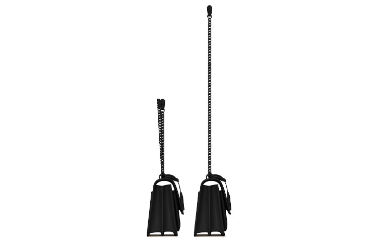SAINT LAURENT YSL SUNSET Black Label Logo Chain Cowhide Sunset Bag Crossbody Single Shoulder Bag Women's Black