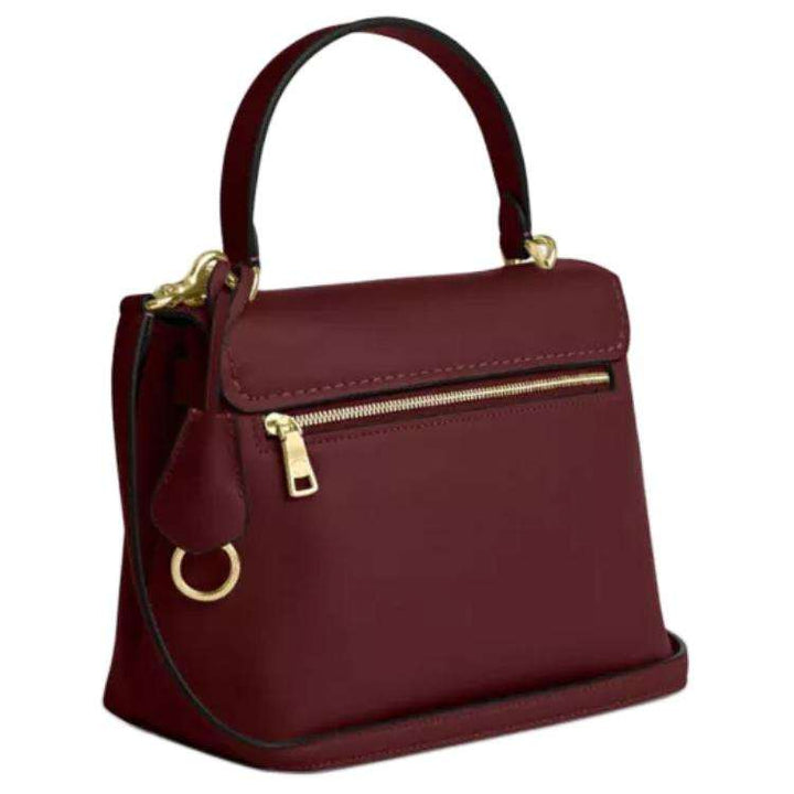 COACH Emory 25 Metal Hardware Crossbody Smooth Leather Tote Bag Medium Women's Maroon