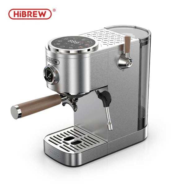 ماكينة إسبريسو HiBREW H13 ثنائية الغلاية بشاشة لمس تفاعلية وهيكل من الفولاذ المقاوم للصدأ