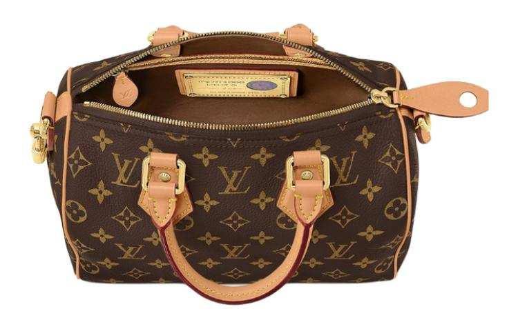 حقيبة Louis Vuitton Speedy 25 Monogram بنقشة كلاسيكية.