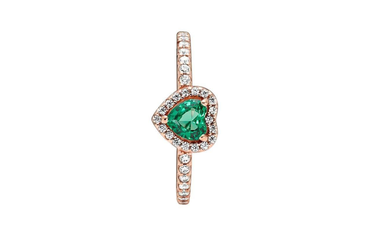 Pandora Ring أصلي بتصميم أنيق ولامع من فضة الورد لإطلالة فاخرة.