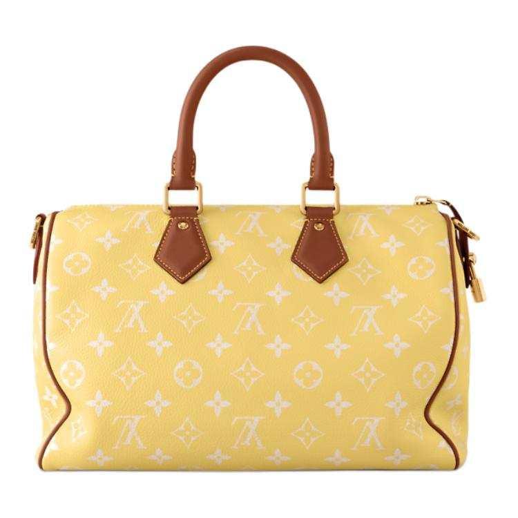 حقيبة Louis Vuitton Speedy 30 باللون الأصفر المميز.