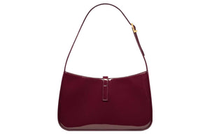 حقيبة Shoulder Bag من Saint Laurent جلد لامع عنابي.