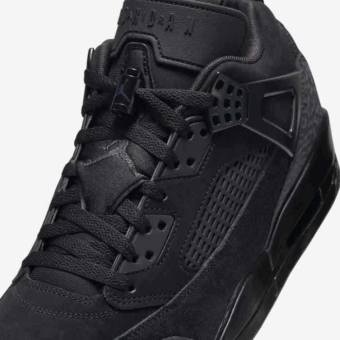 Air Jordan Spizike Low Black Vintage Basketball Shoes FQ1759-001, close-up view.