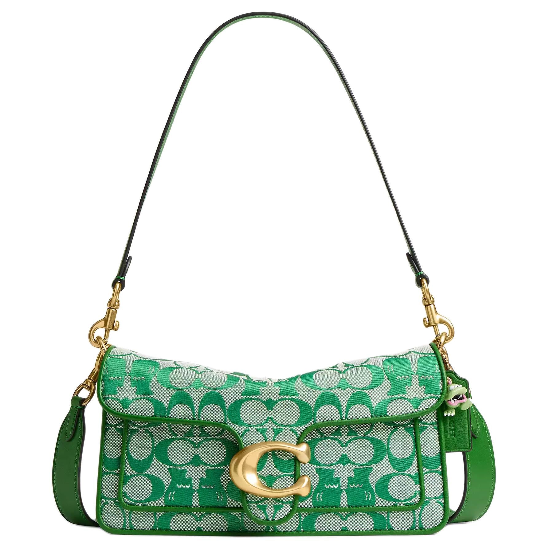 COACH x BRAIN DEAD Collaboration Soft Tabby 25 Brand Logo Fabric Blend Leather Single Shoulder Bag Medium Women's Kelly Green