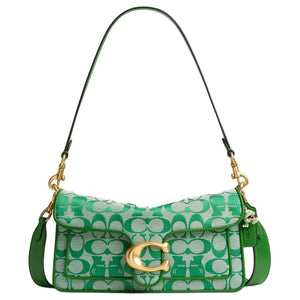 COACH x BRAIN DEAD Collaboration Soft Tabby 25 Brand Logo Fabric Blend Leather Single Shoulder Bag Medium Women's Kelly Green
