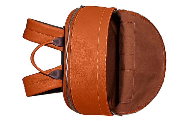 COACH Westway 32 zipper closure cowhide leather fabric backpack backpack and backpack large size women's brown