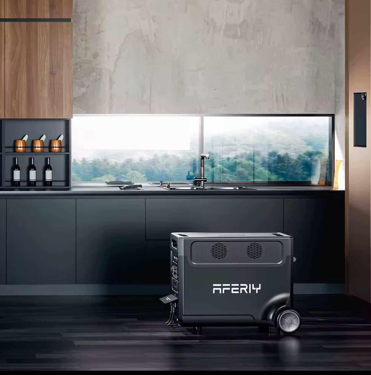 🔋 محطة طاقة شمسية 3840Wh محمولة AFERIY LiFePO4 مع ألواح شمسية 400W (قطعتين).